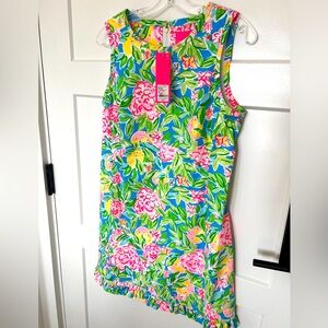 NEW Poppy Stretch Cotton Shift Minidress - Size 6